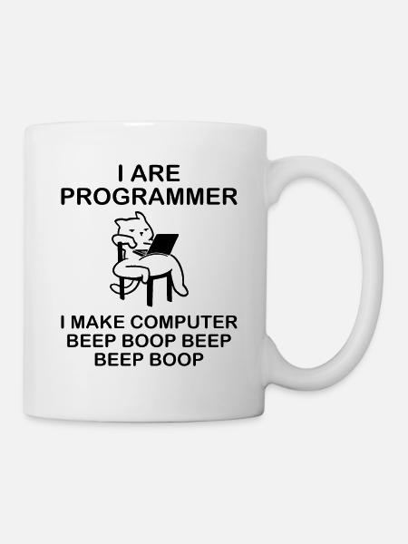 i are Programmer i make computer beep boop - Mug - white