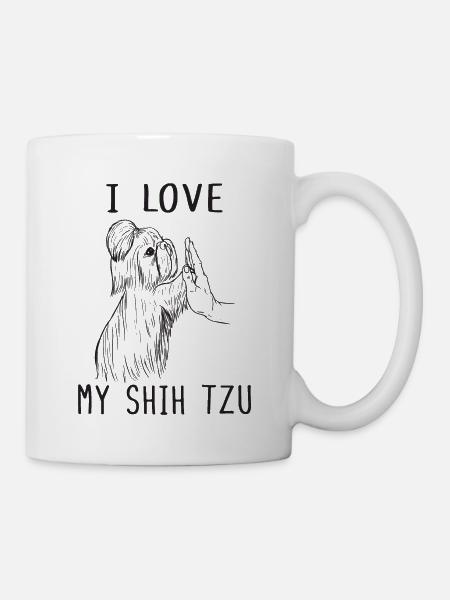 I Love My Shih Tzu Ich Liebe Meinen Shih Tzu - Tasse - Weiß