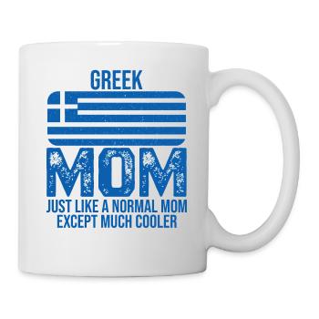 Greek Mom drapeau grec pour la fête des Mères - Mug blanc - blanc - Droite