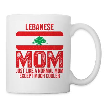 Lebanese Mom Libanon-Flagge zum Muttertag - Tasse - Weiß - Rechts