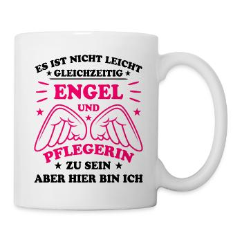 Pflegerin Pflege Lustiger Spruch Krank Geschenk - Tasse - Weiß - Rechts