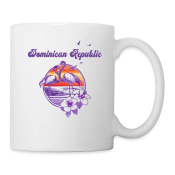 Retro-Design der Dominikanischen Republik - Tasse - Weiß - Rechts