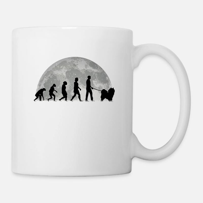Samojede Evolution lune Chien de traîneau Samojede - Mug blanc - blanc