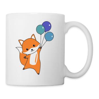 Renard mignon animal vole ballons enfants renards - Mug blanc - blanc - Droite