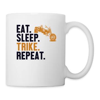 Manger Dormir Tricycle Répéter Tricycle Moto - Mug blanc - blanc - Droite