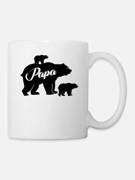 Papabear two children Families Father Bear Papabear - Mug - white