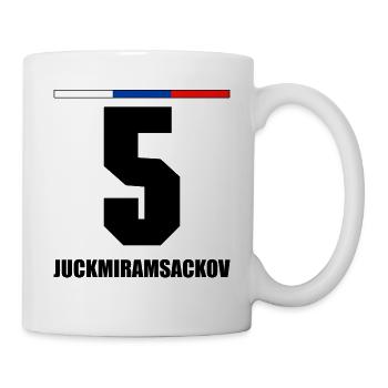 Russland Sauf Trikot Sauf Legende Juckmiramsackov - Tasse - Weiß - Rechts