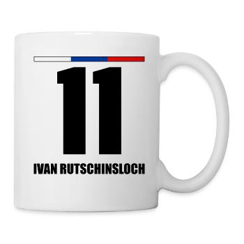 Russland Sauf Trikot Sauf Legende Rutschinsloch - Tasse - Weiß - Rechts