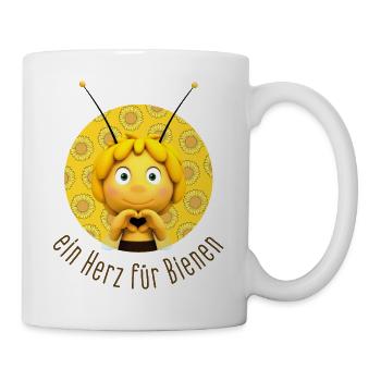 Biene Maja Ein Herz Für Bienen - Tasse - Weiß - Rechts