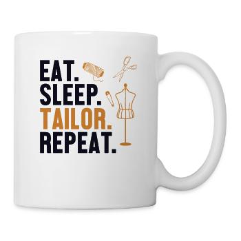 Manger Dormir Tailleur Répéter Tailleur Maître - Mug blanc - blanc - Droite