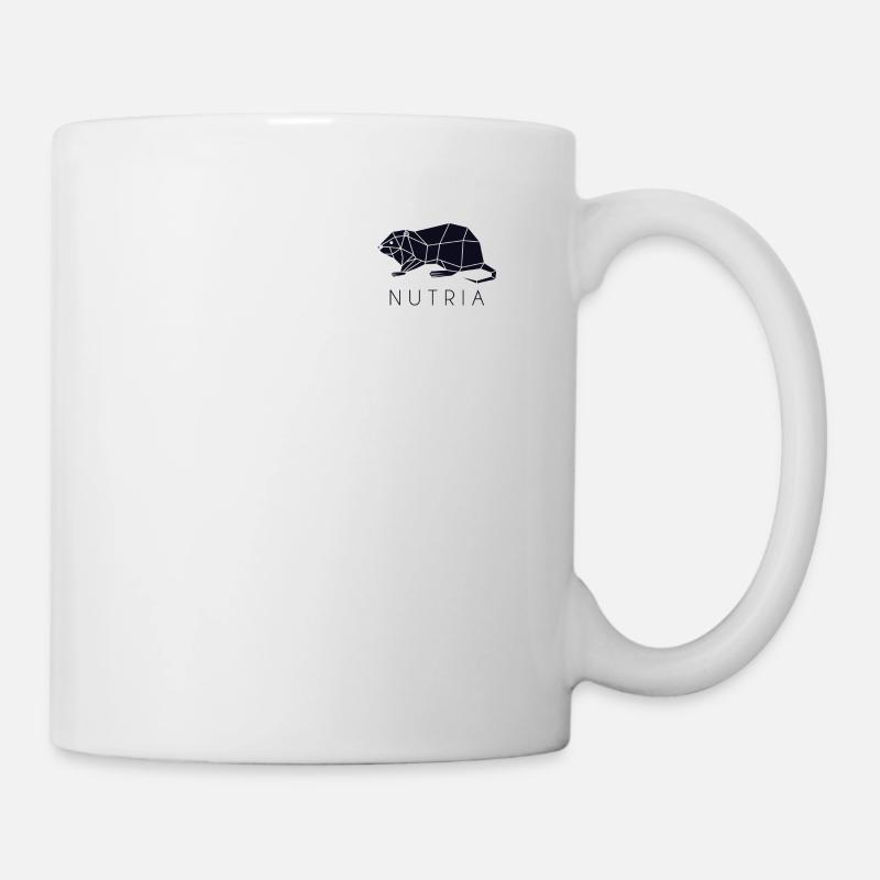 Logo Nutria Emblème Castor Rat Nutria Castor Des - Mug blanc - blanc