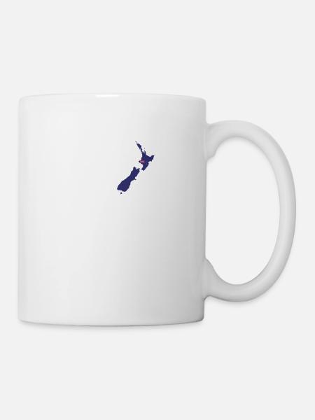 Neuseeland mit Herzschlag EKG Vintage Flagge - Tasse - Weiß