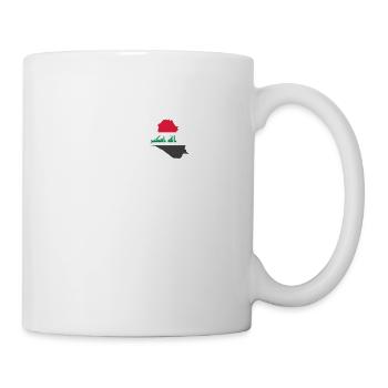 Iraq with heartbeat ECG Vintage Flag Iraq - Mug - white - Right
