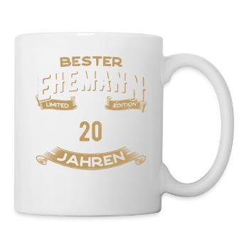 Bester Ehemann seit 20 Jahren Geschenk - Tasse - Weiß - Rechts