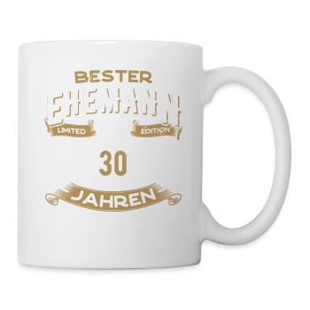 Bester Ehemann seit 30 Jahren Geschenk - Tasse - Weiß - Rechts