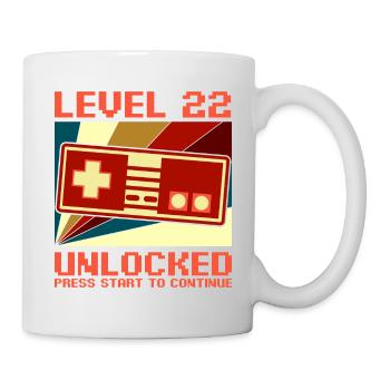 LEVEL 22 UNLOCKED 22 Birthday Gamer Controller - Mug - white - Right