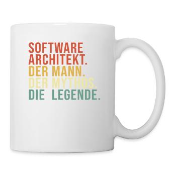 Software Architekt Mann Mythos Legende Software - Tasse - Weiß - Rechts