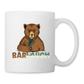 Bärlauch Bär Lauch Braunbär Wortspiel - Tasse - Weiß - Rechts