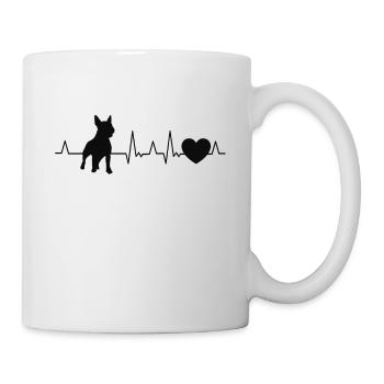 Bullterrier Herzschlag Hundebesitzer Bull terrier - Tasse - Weiß - Rechts