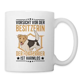 Foxterrier Spruch Drahthaar-Foxterrier Geschenk - Tasse - Weiß - Rechts