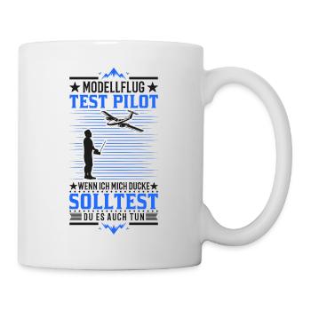 Modellflug Test Pilot Modellflugzeug Modellflieger - Tasse - Weiß - Rechts