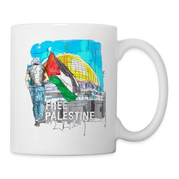 Palestine Free Freedom Free Gaza - Mug - white - Right