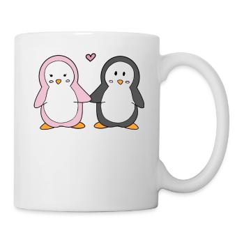 Pinguin - Tasse - Weiß - Rechts