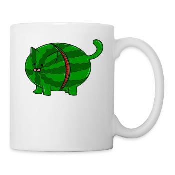 Pastèque Kater - Chat Melon - Fruits - Mug blanc - blanc - Droite