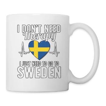 Sweden flag I Swedish Souvenirs - Mug blanc - blanc - Droite