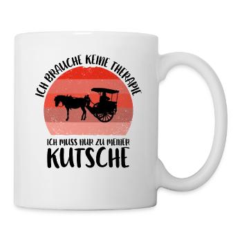 Kutscher Kutsche Pferdekutscher Kutschieren - Tasse - Weiß - Rechts