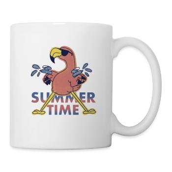 Summertime Flamingo Wasserpistole - Tasse - Weiß - Rechts