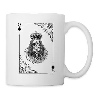 Cartes cartes De Croix Dame Jeu de cartes - Mug blanc - blanc - Droite