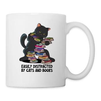 Dance and Books Cats Cat Tomcat Reader Books - Mug - white - Right