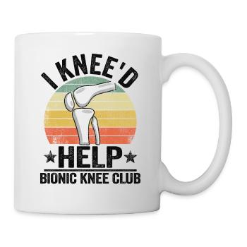 Knie Operation Künstliches Knie Geschenk Genesung - Tasse - Weiß - Rechts