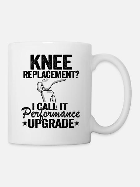 Genou op chirurgie cadeau de guérison Sort Drôle - Mug blanc - blanc