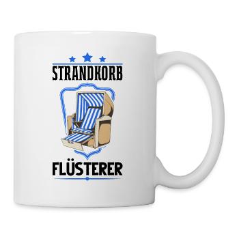Strandkorb Flüsterer Nordsee Sylt Ostsee Strand - Tasse - Weiß - Rechts