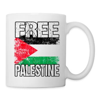 Palestine Free Freedom Free Gaza - Mug - white - Right