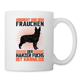Harzer Fuchs Frauchen Hütehund Besitzerin Spruch - Tasse - Weiß - Rechts