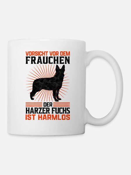 Harzer Fuchs Frauchen Hütehund Besitzerin Spruch - Tasse - Weiß
