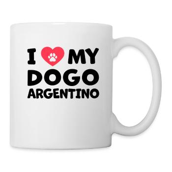 J’adore mon dogo Argentino Doggue - Mug blanc - blanc - Droite