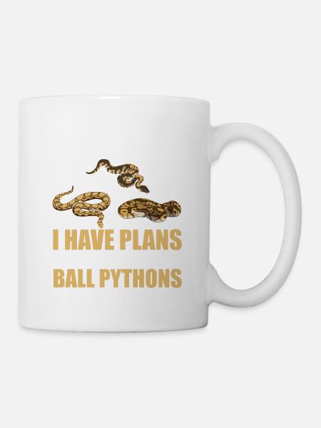 Pläne Mit Meinen Königspythons Schlangenboa - Tasse - Weiß