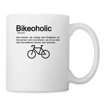 Bikeoholic Fahrrad Radfahrer Radsport - Tasse - Weiß - Rechts