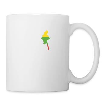 Myanmar with heartbeat ECG Vintage Flag Myanmar - Mug - white - Right