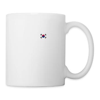 Corée du Sud avec battement de coeur ECG Vintage drapeau sud - Mug blanc - blanc - Droite