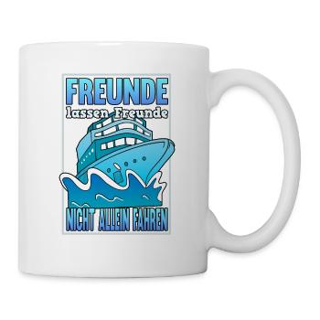 Lustige Kreuzfahrt Urlaub Meer Sprüche Geschenk - Tasse - Weiß - Rechts