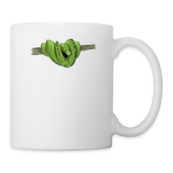 Morelia Viridis I Grüne Baumpython Schlange Phyton - Tasse - Weiß - Rechts