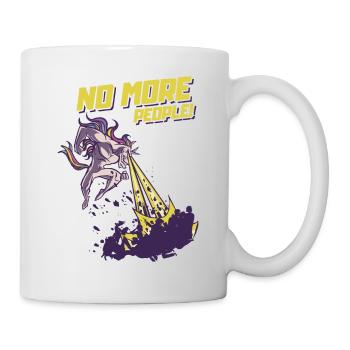 Einhorn No more People Ich hasse Menschen Ironie - Tasse - Weiß - Rechts