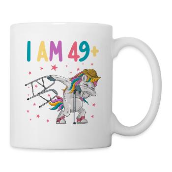 50 ans de licorne J’ai 49 ans+ 50 ans - Mug blanc - blanc - Droite