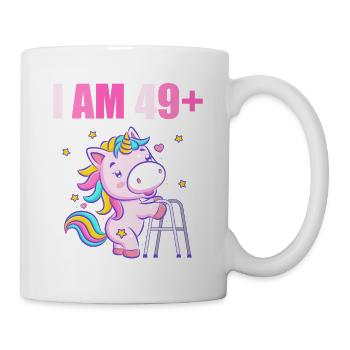 50 ans de licorne J’ai 49 ans+ 50 ans - Mug blanc - blanc - Droite