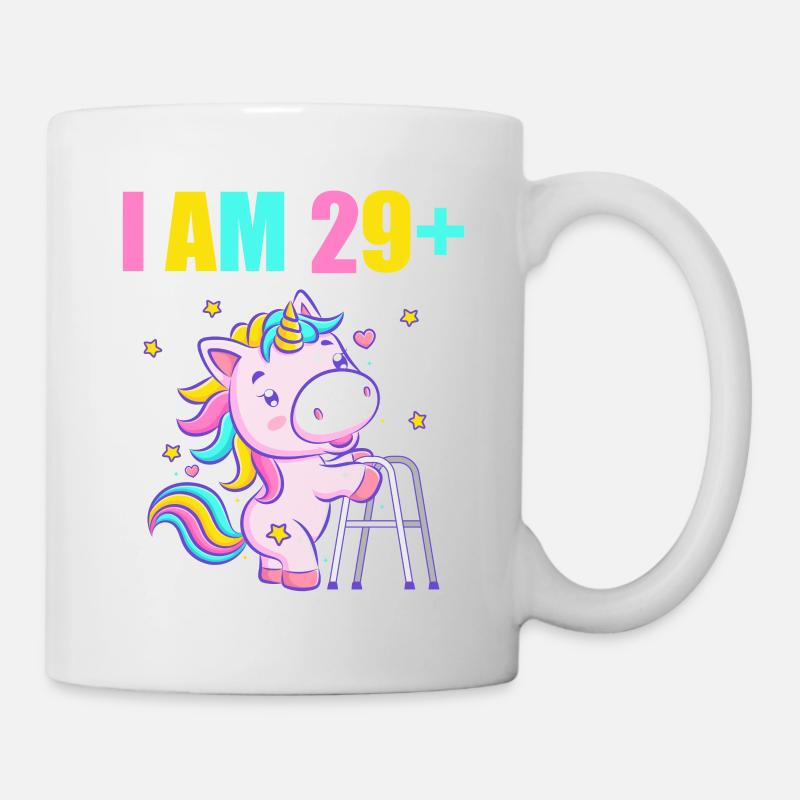 30 ans de licorne J’ai 29 ans+ 30 ans - Mug blanc - blanc